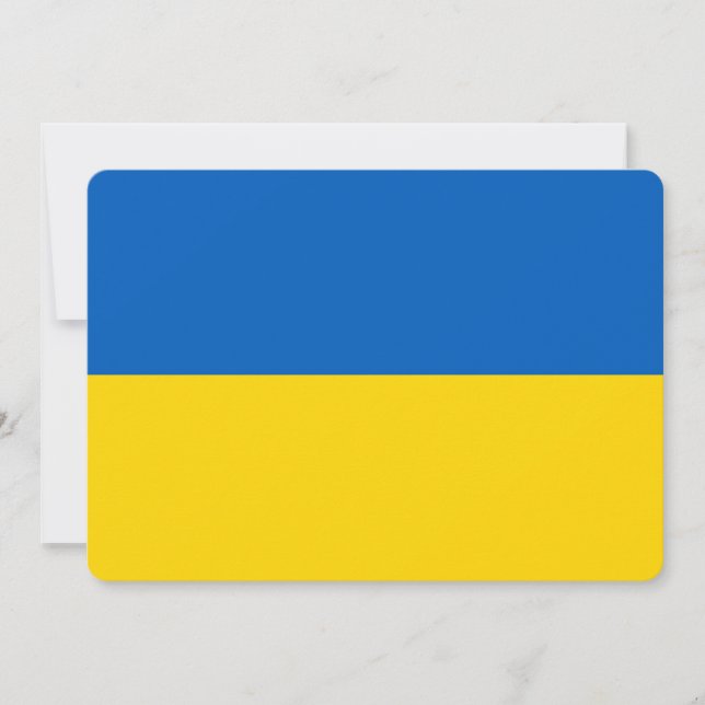 Patriotische Einladungen mit ukrainischer Flagge (Vorderseite)
