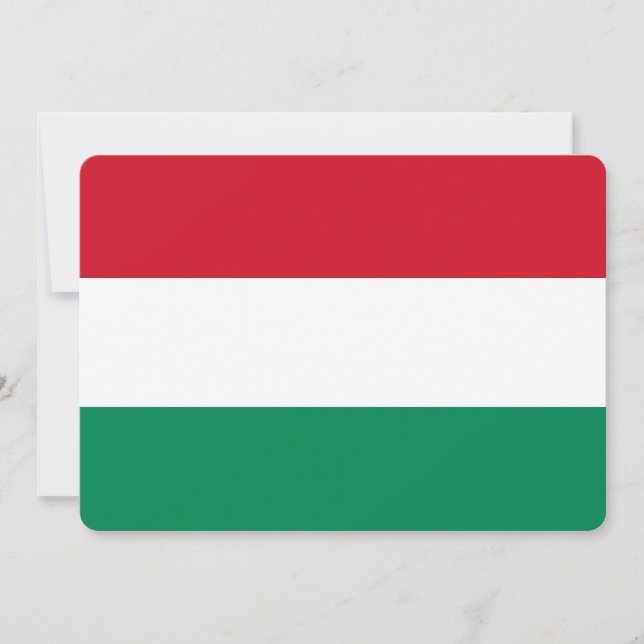 Patriotische Einladungen mit ungarischer Flagge (Vorderseite)