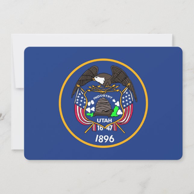 Patriotische Einladungen mit Utah Flag (Vorderseite)