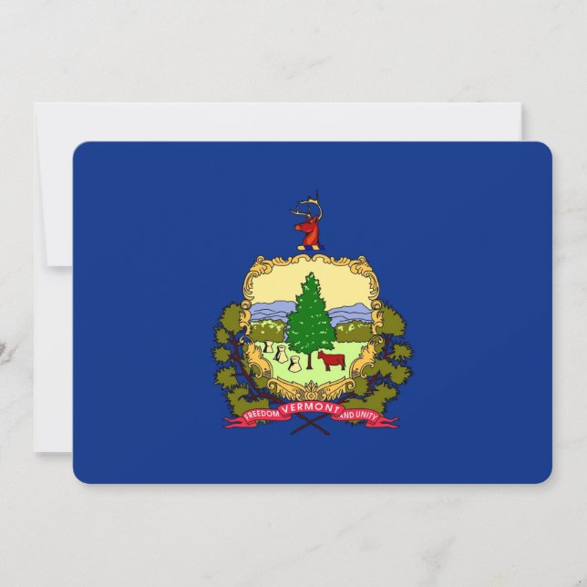Patriotische Einladungen mit Vermont Flag (Vorderseite)