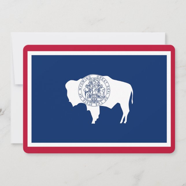 Patriotische Einladungen mit Wyoming Flag (Vorderseite)