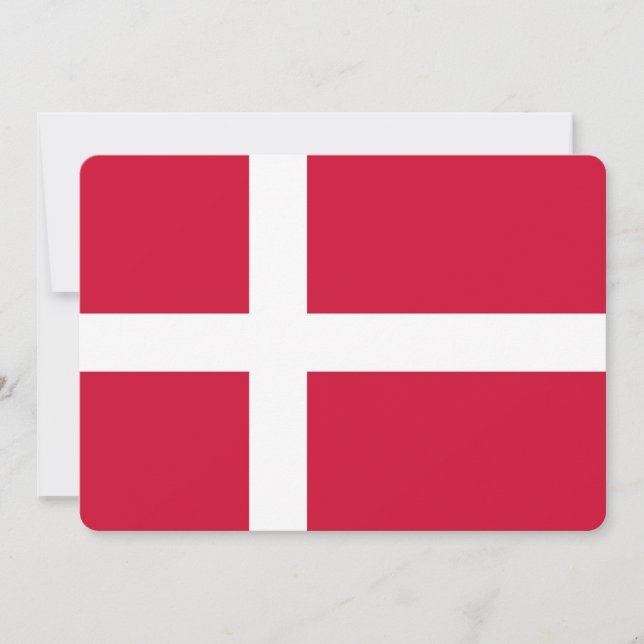 Patriotische Einladungen unter dänischer Flagge (Vorderseite)