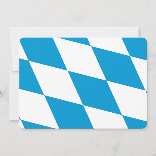 Patriotische Einladungen unter der Flagge Bayerns (Vorderseite)