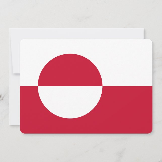 Patriotische Einladungen unter der Flagge Grönland (Vorderseite)