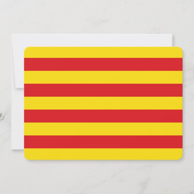 Patriotische Einladungen unter der Flagge Kataloni (Vorderseite)