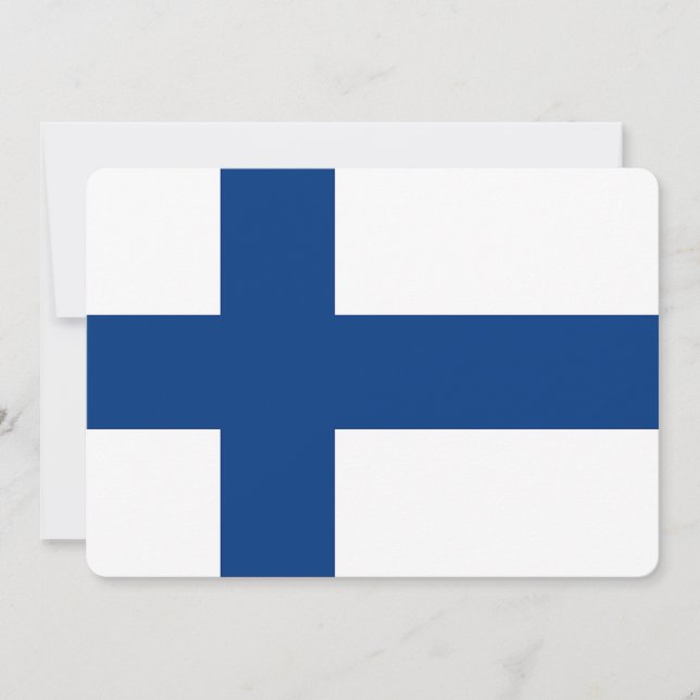 Patriotische Einladungen unter finnischer Flagge (Vorderseite)