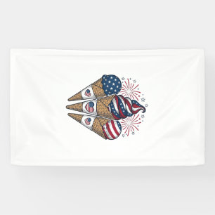 Patriotische Eistüten Vintage Fourth of July S Banner