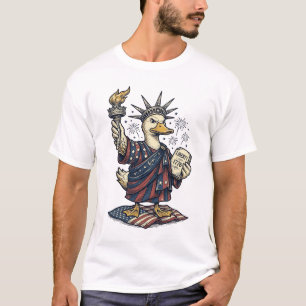 Patriotische Ente 4. Juli Vintage T-Shirt Design_