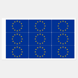 Patriotische Etiketten mit der Flagge der Europäis