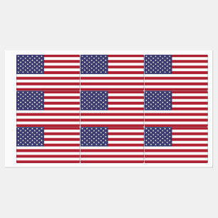 Patriotische Etiketten mit der Flagge der USA