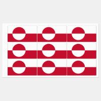 Patriotische Etiketten mit der Flagge Grönlands