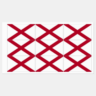 Patriotische Etiketten mit der Flagge von Alabama