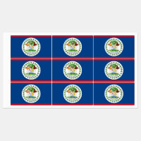 Patriotische Etiketten mit der Flagge von Belize
