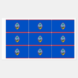 Patriotische Etiketten mit der Flagge von Guam