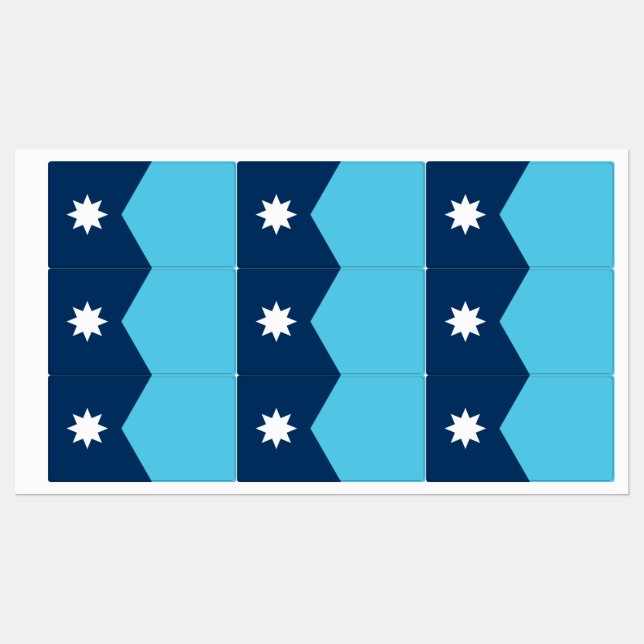 Patriotische Etiketten mit der Flagge von Minnesot (Blatt)