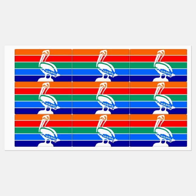 Patriotische Etiketten mit der Flagge von St. Pete (Blatt)