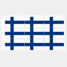 Patriotische Etiketten mit finnischer Flagge