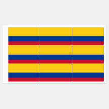 Patriotische Etiketten mit kolumbianischer Flagge