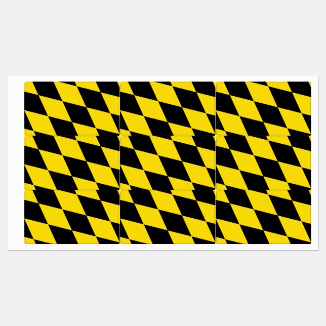 Patriotische Etiketten mit Münchner Flagge (Blatt)