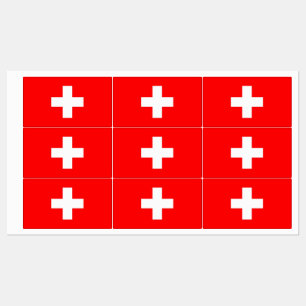 Patriotische Etiketten mit Schweizer Flagge
