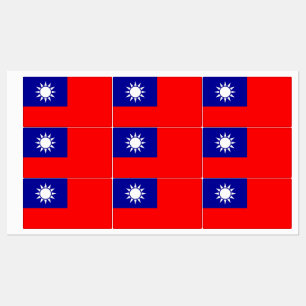 Patriotische Etiketten mit taiwanischer Flagge