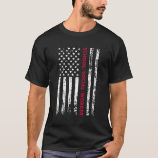 Patriotische Fahne der Sozialarbeiter T-Shirt
