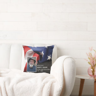 Patriotische Fahne im Love Memory Beileid Foto Kissen