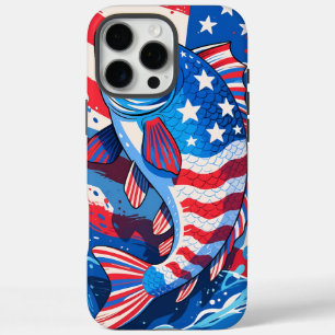 Patriotische Fahnenbarsche iPhone 16 Pro Max Hülle