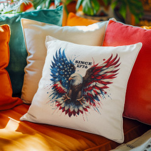 Patriotische Farben Amerika kühne Adler Kissen