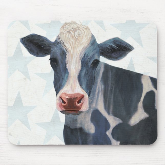 Patriotische Farm - Kuh Mousepad (Vorne)