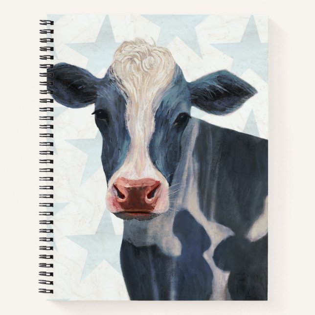Patriotische Farm - Kuh Notizbuch (Vorderseite)