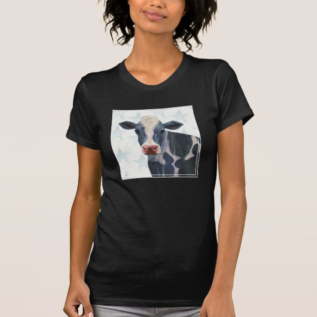 Patriotische Farm - Kuh T-Shirt (Vorderseite)
