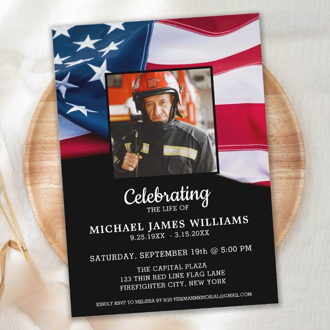 Patriotische Feier des Life USA Flag Memorial Einladung (Von Creator hochgeladen)