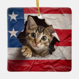 Patriotische Feier Keramikornament