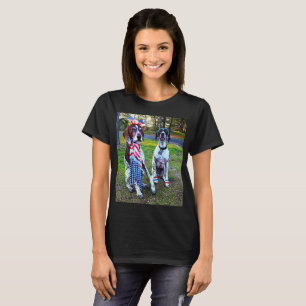 Patriotische Feier Party Hunde Frauen T - Shirt
