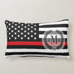Patriotische Feuerwehrmann-Art-amerikanische Lendenkissen