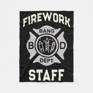 Patriotische Feuerwerkskräfte 4. Juli Crew Sicherh Fleecedecke