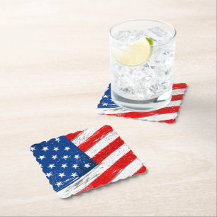 Patriotische Flag Papier trinken Untersetzer