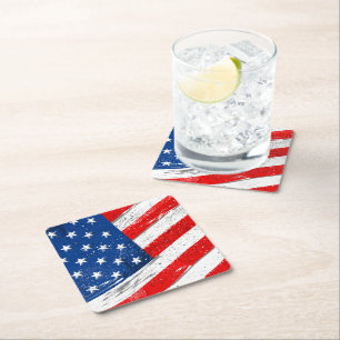Patriotische Flag Papier trinken Untersetzer