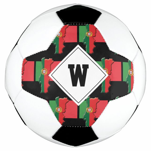 Patriotische FLAG PORTUGAL Monogramm Fußball (Vorderseite)