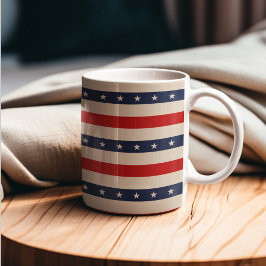 Patriotische Flag-Stilstreifen Kaffeetasse