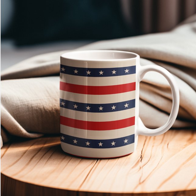 Patriotische Flag-Stilstreifen Kaffeetasse (mugs and cups)