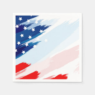 Patriotische Flagge 4. Juli Papier Napkins Serviette