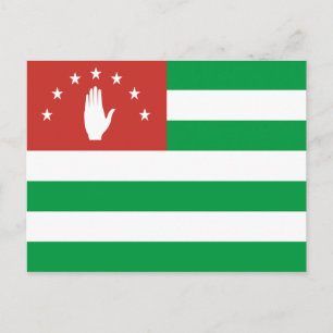 Patriotische Flagge Abchasiens Postkarte