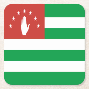 Patriotische Flagge Abchasiens Rechteckiger Pappuntersetzer