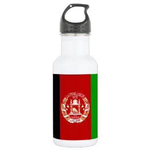 Patriotische Flagge Afghanistans Edelstahlflasche