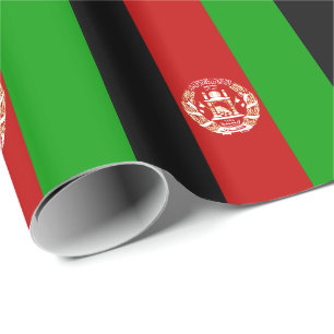 Patriotische Flagge Afghanistans Geschenkpapier