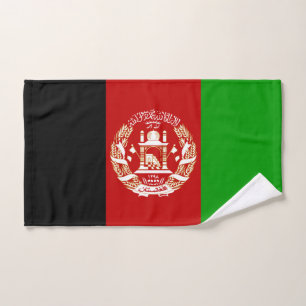 Patriotische Flagge Afghanistans Handtuch