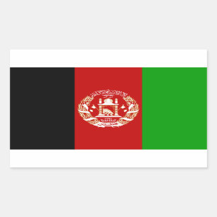 Patriotische Flagge Afghanistans Rechteckiger Aufkleber