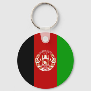 Patriotische Flagge Afghanistans Schlüsselanhänger